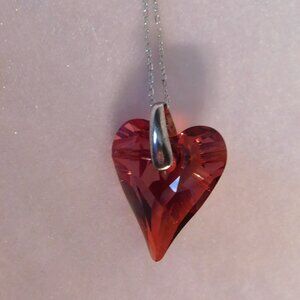 Ladies Red Heart Necklace